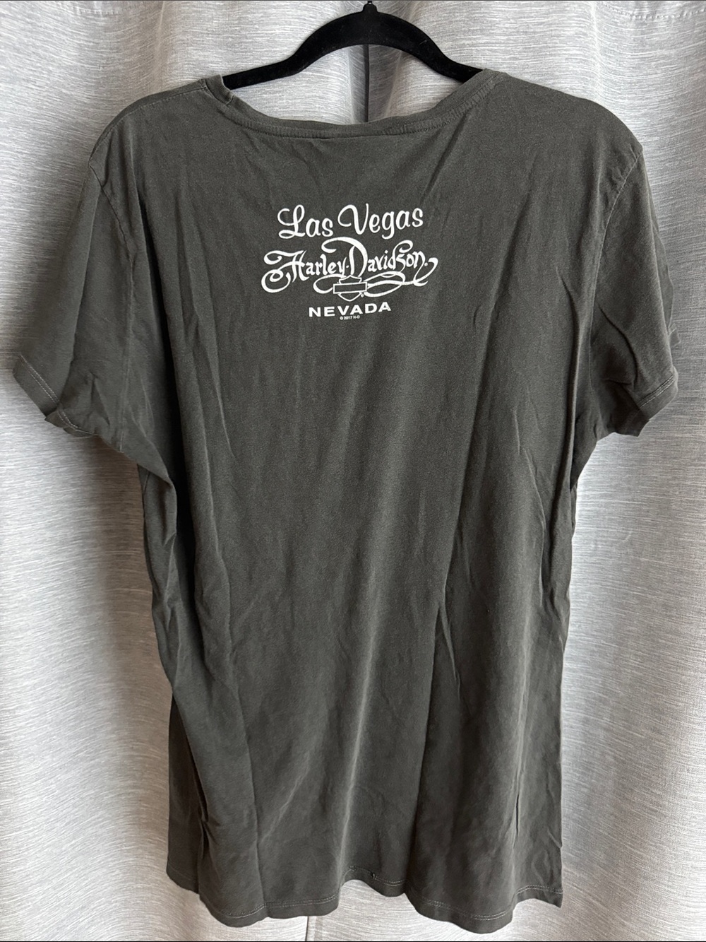 Harley-Davidson Gray Short Sleeve Tee with Orange Accents - Picture 5 of 5